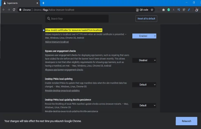 How to Use Chrome___flags_#allow-Insecure-Localhost